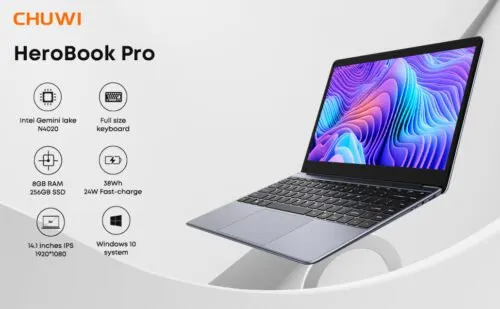 CHUWI- 13.3" Laptop - Intel Celeron 2.8GH- 8GB Memory - 256GB SSD-HDMI Gray