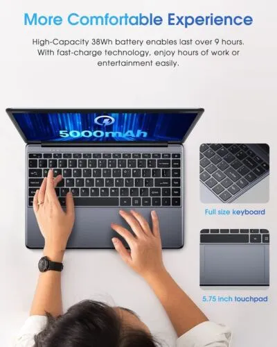CHUWI 14.1'' Laptop Computer PC Windows 10 Home PC 2.7GHz 8GB 256GB HD WIFI