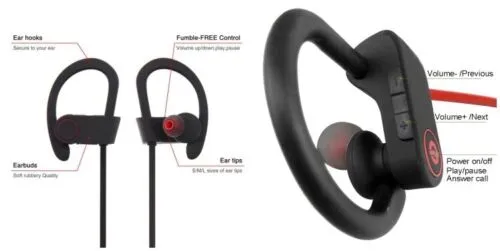 Waterproof Bluetooth 5.0 Earbuds Stereo Sport Wireless Headphones in Ear Headset