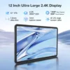 DOOGEE T20 Ultra Tablet 12 Inch, 10800mAh, 32GB+256GB ROM/2TB TF, Helio G99 Octa-Core Android Gaming Tablet, 2.4K Android Tablet, 16MP Camera, 4 Hi-Res Speakers, 5G WiFi/GMS/GPS/Widevine L1 - Black