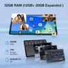 DOOGEE T20 Ultra Tablet 12 Inch, 10800mAh, 32GB+256GB ROM/2TB TF, Helio G99 Octa-Core Android Gaming Tablet, 2.4K Android Tablet, 16MP Camera, 4 Hi-Res Speakers, 5G WiFi/GMS/GPS/Widevine L1 - Black