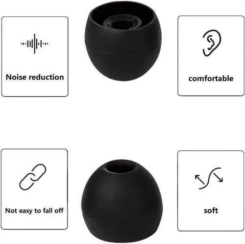 20 Pcs Universal Premium Ear Tips Silicone Replacement Earbud Earbuds