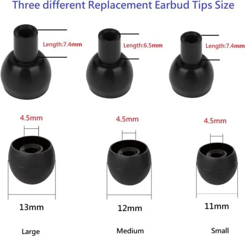 20 Pcs Universal Premium Ear Tips Silicone Replacement Earbud Earbuds