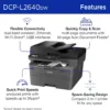 Brother DCP-L2640DW Wireless Compact Monochrome Multi-Function Laser Printer with Copy and Scan, Duplex, Mobile, Black & White | Includes Refresh Subscription Trial(1), Amazon Dash Replenishment Ready