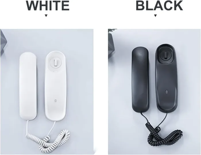 Corded Phone for Home, Durable landline Phone with Large Buttons for Seniors, Versatile Mini Phone for The Home, Office, and More(White)