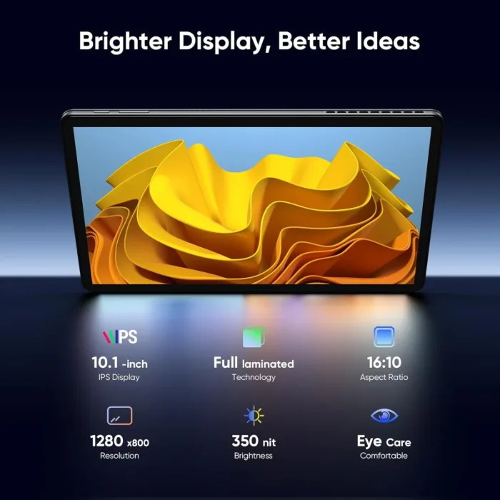 10.1" Window 11 Pro Tablet PC 12GB RAM 256GB SSD, Intel Core m3 Processor (up to 3.4 GHz), HD Touchscreen, BT5.0 WiFi 5, Type-C, Micro HDMI, Dual Webcam, Space Gray (Keyboard Sold Separately)