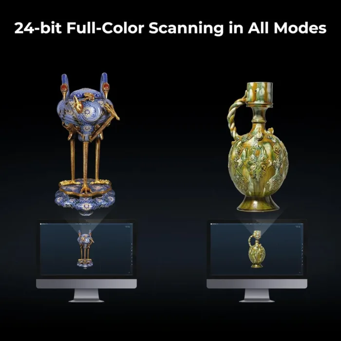 Creality 3D Scanner Raptor Pro and Scan Bridge Wireless Scanning for 3D Scanning, High Precision 0.02mm, 60FPS Scanning Speed, 22+7 Blue Laser Lines