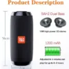 Bluetooth Wireless Portable Speaker Waterproof Stereo Bass USB TF FM Radio LOUD