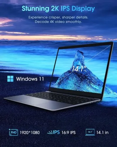 CHUWI HeroBook Pro 14.1 Intel Celeron N4020 Windows 11 Laptop 256GB SSD 8GB RAM