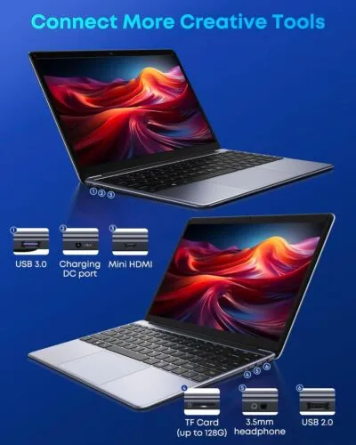 CHUWI HeroBook Pro 14.1 Intel Celeron N4020 Windows 11 Laptop 256GB SSD 8GB RAM
