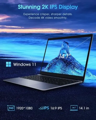 CHUWI HeroBook Pro 14.1 Intel Celeron N4020 Windows 11 Laptop 256GB SSD 8GB RAM