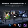 27 Inch 4K UHD(3840 * 2160) Computer Monitor - IPS Monitor, 60hz, HDR400, Anti-Blue Light Screen, DCI-P3 95% 125% sRGB, Support FreeSync and GSync, PC Monitor for Design, Work,Casual Gaming