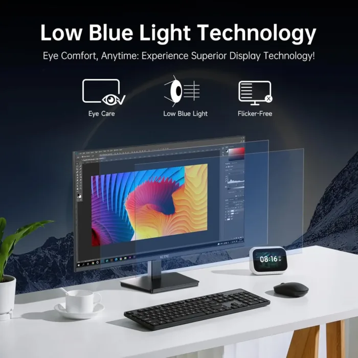 27 Inch 4K UHD(3840 * 2160) Computer Monitor - IPS Monitor, 60hz, HDR400, Anti-Blue Light Screen, DCI-P3 95% 125% sRGB, Support FreeSync and GSync, PC Monitor for Design, Work,Casual Gaming