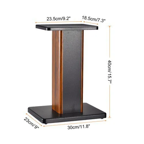 2 Pack Wood Speaker Stands 15.7 Inch 40cm Speaker Stand Hollowed Stands