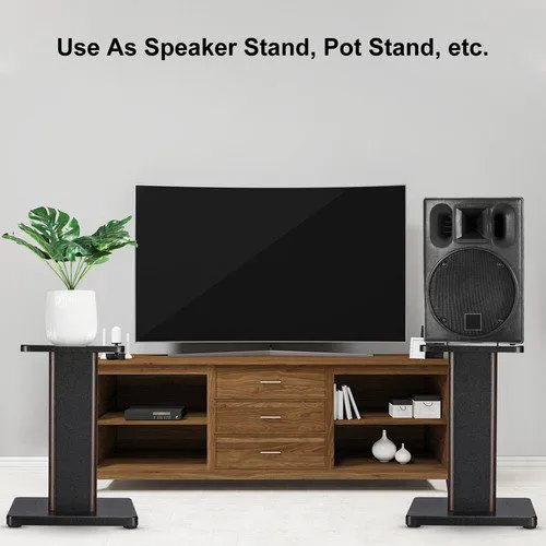 2 Pack Wood Speaker Stands 15.7 Inch 40cm Speaker Stand Hollowed Stands
