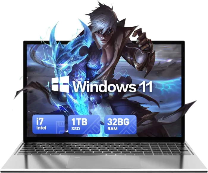 2025 Latest 15.6'' Laptop Computer Windows 11, Intel Core i7-6500U Laptop 32GB DDR4 1TB SSD, FHD 1080P Display & Backlit Keyboard, Webcam,5G Wi-Fi, BT5.2, HDMI, USB3.0