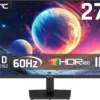 27 Inch 4K UHD(3840 * 2160) Computer Monitor - IPS Monitor, 60hz, HDR400, Anti-Blue Light Screen, DCI-P3 95% 125% sRGB, Support FreeSync and GSync, PC Monitor for Design, Work,Casual Gaming