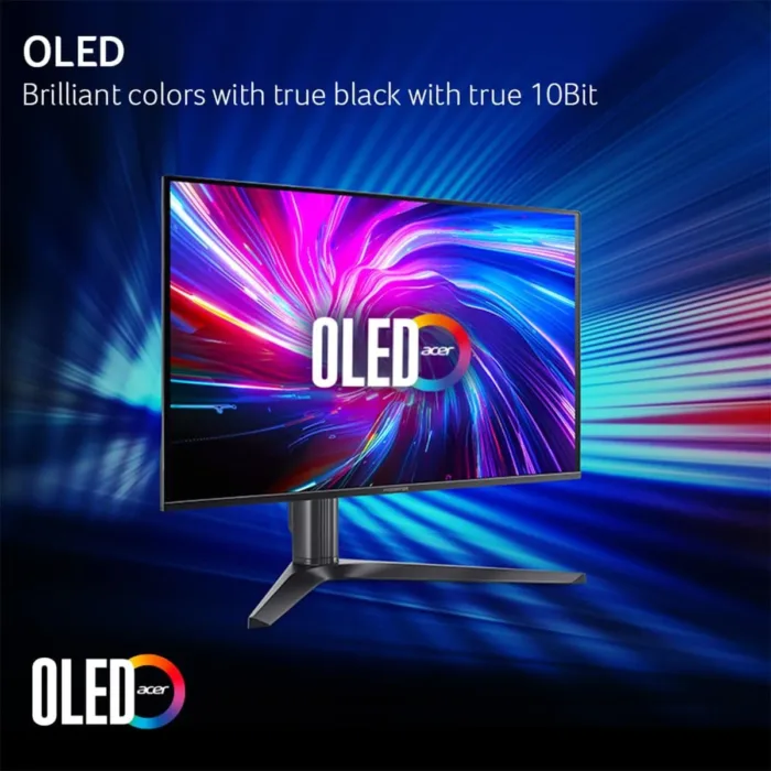 Acer Predator Gaming Monitor | 27" WQHD (2560 x 1440) OLED | AMD FreeSync Premium Pro | 240Hz | 0.03ms (G to G) | VESA DisplayHDR True Black 400 | Display Port 1.4 & 2 x HDMI 2.1 | X27U X1bmiiphx