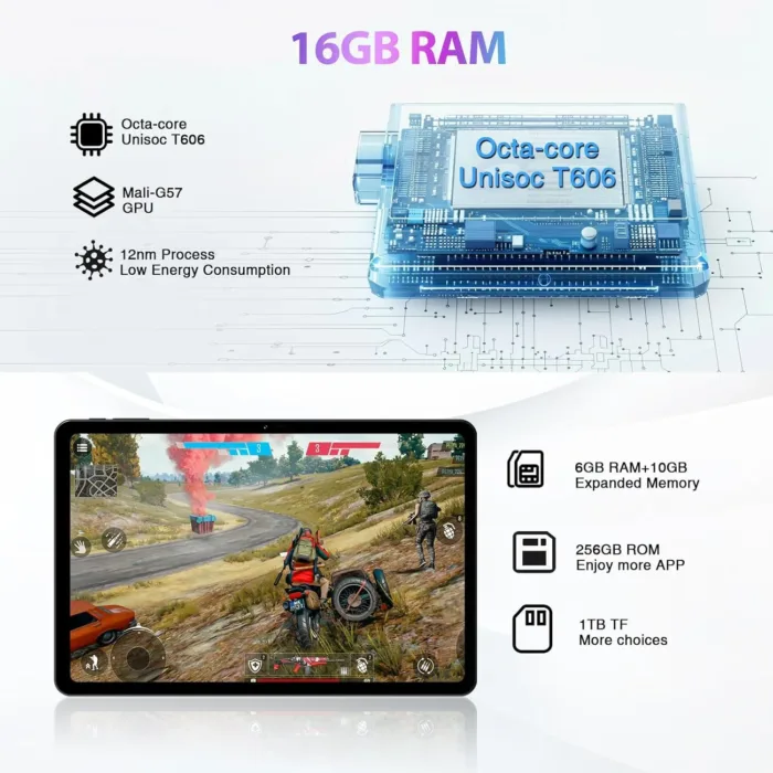 DOOGEE T30S Android 14 11 Inch 2.4K Gaming Tablet, Octa-Core with 16GB+256GB, 1TB Expandable, 8580mAh Battery, 13MP+8MP Camera, 5G WiFi, BT5.0, GPS, Includes Keyboard, Mouse, Stylus Pen and Case