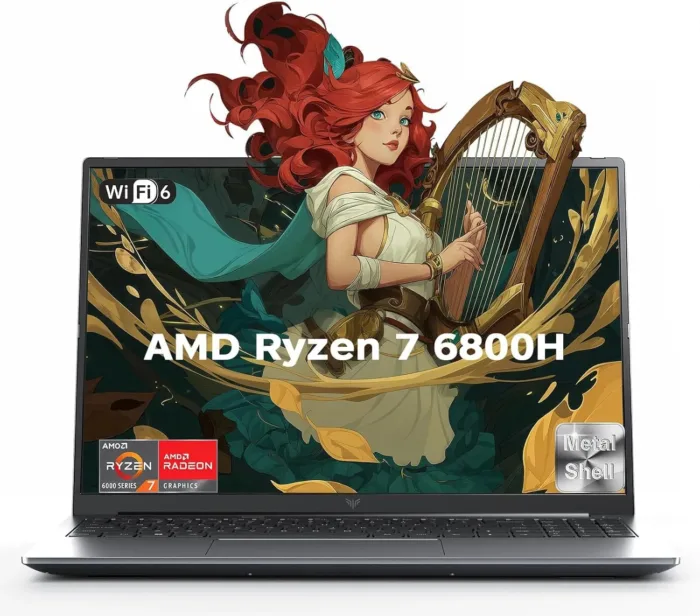 ACEMAGIC AMD Laptop Computer,16 Inch FHD Display Laptop with AMD Ryzen 7 6800H Processor up to 4.7GHz,16GB Ram DDR5 4800MHz 512GB SSD Notebook with Backlit Keyboard