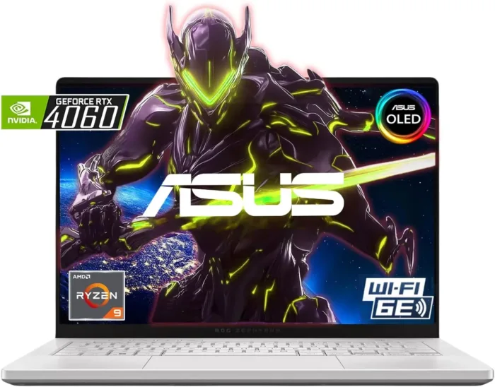 ASUS 2024 MUX ROG Zephyrus G14 14" OLED 120HZ 3K(2880 x 1800) Gaming Laptop - AMD RYZEN 9 8945HS - NVIDIA GEFORCE RTX 4060-1TB SSD – Win 11 Home-W/Mouse PAD