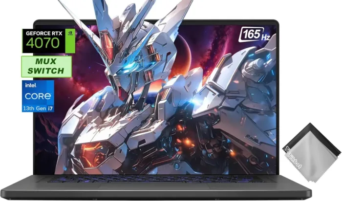 ASUS ROG Zephyrus G16 Gaming Laptop-16 165Hz FHD (1920x1080) -Intel 13th Gen Core i7-13620H-NVIDIA GeForce RTX 4070-Thunderbolt 4-MUX Switch, W/Cloth (48GB RAM | 1TB PCIe SSD)