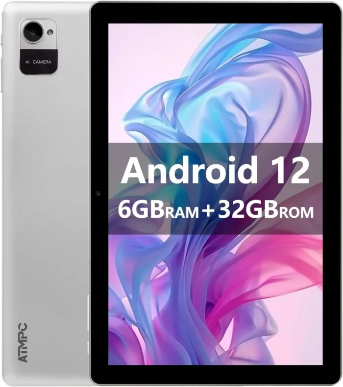 Android Tablet 10 Inch, 6GB (2+4 Expand) RAM 32GB ROM & 512GB Expandable Android 12 Tablet, 1280x800 IPS HD Touch Screen Tablets, 2+5Mp Dual Camera, WiFi 6, BT5.2, 6000Mah Long Lasting Battery