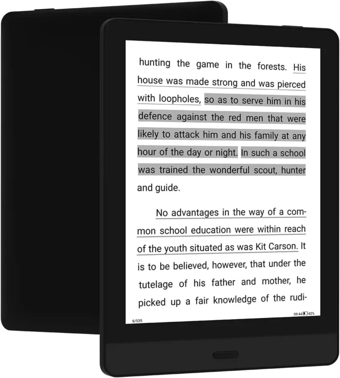 Bigme ePaper Tablet eBook Reader 32GB 6 Inch Black and White Display, Brightness Adjustment,Page Turn Button
