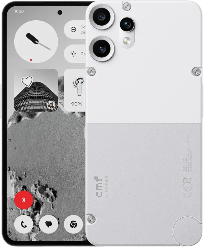CMF Phone 2 Pro Smartphone, Android Cell Phones with MTK 7300 Pro,4 Camera System, 50 MP Camera, 6,67" Flexible AMOLED Display, 5000mAh, 33 W Fast Charge, NFC, Nothing OS 3, 8+256GB - White