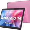 COOPERS Tablet 10 inch, Android 14 Tablet, 32GB ROM 1TB Expand Computer Tablets, Quad Core Processor 6000mAh Battery, 1280x800 IPS Touch Screen, 2+8MP Dual HD Camera, Bluetooth WiFi Tablet PC