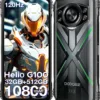 DOOGEE S Cyber Pro Rugged Phone, 10800mAh Android 14 Rugged Smartphone, 32GB+512GB, Helio G100 Octa Core Gaming Phones, 6.6" FHD+ 120Hz IPS Waterdrop Screen, 4G Dual SIM Mobile Phone, Green