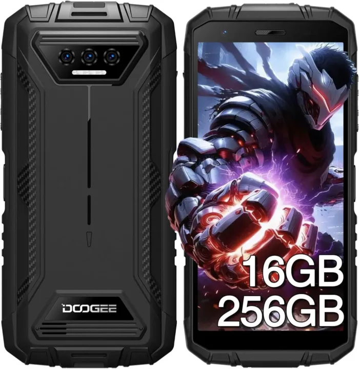 DOOGEE S41 MAX Rugged Smartphone Unlocked 2024,16GB+256GB/1TB Android 14 Rugged Phone,6300mAh Rugged Cell Phone,5.5" HD+ Rugged Mobile Phone,IP68 Waterproof Cell Phone,Dual 4G SIM/Face ID/OTG/NFC/GPS