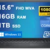 Dell Inspiron 15 3000 3520 Business Laptop 15.6" FHD WVA Anti-Glare 120Hz Display 12th Generation Intel 10-Core i7-1255U Processor 16GB RAM 1TB SSD Intel Iris Xe Graphics HDMI Win11 Black
