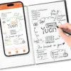 Digital Notebook with Smart Pen, Real-time Sync for Digitizing, Bluetooth Wireless Paper for Note-taking, Smart Writing Set Store Handwritten Notes Digitally, with Connected Notebook Notes App