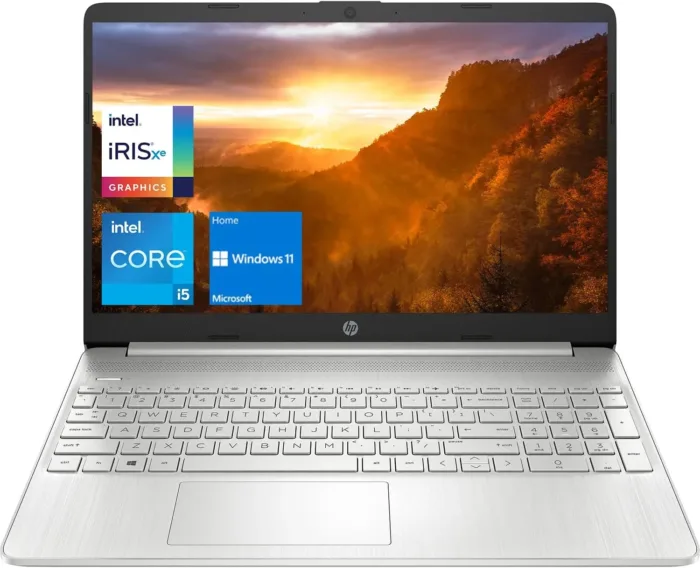 HP 15 Notebook Laptop, 15.6" Full HD Display, Intel Core i5-1135G7 Processor, 16GB DDR4 RAM, 512GB PCIe SSD, USB Type-C, Webcam, Wi-Fi, Windows 11 Home, Silver - Image 2