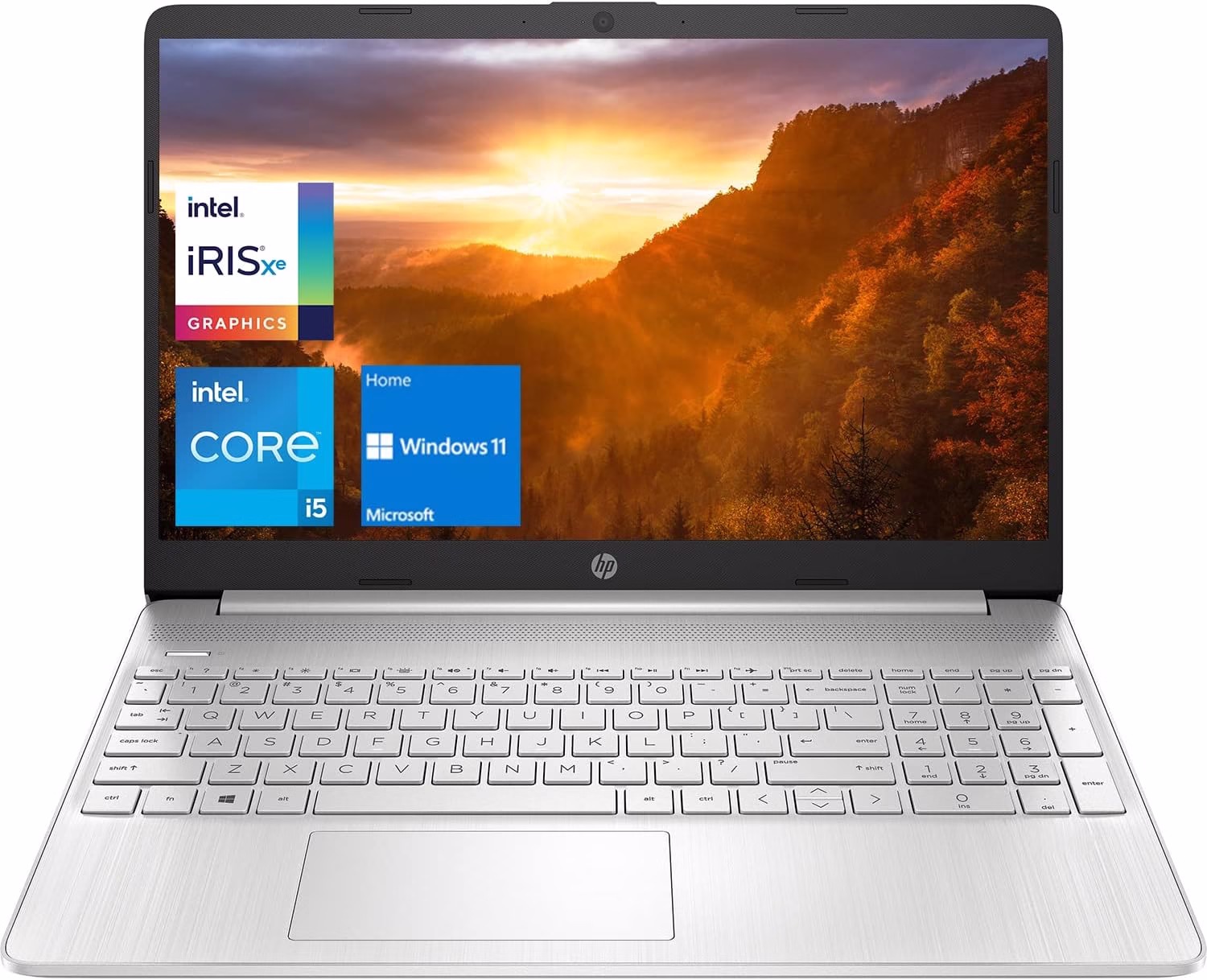 HP 15 Notebook Laptop, 15.6" Full HD Display, Intel Core i5-1135G7 Processor, 32GB DDR4 RAM, 1TB PCIe SSD, USB Type-C, Webcam, Wi-Fi, Windows 11 Home, Silver - Image 2