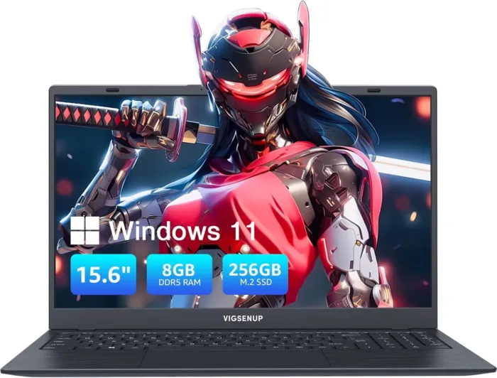 Laptop, 15.6 Inch Laptop Computer with FHD IPS 1920x1080 Display, 8GB RAM 256GB SSD, N5095 Quad Core Processor,38WH Battery, WiFi, USB3.2, Webcam, Poratable Student and Business Laptops - Image 2