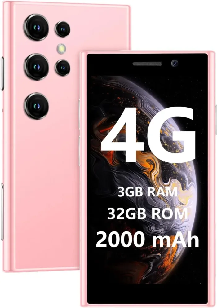 Mini Phone 4G Unlocked Small Smartphone with 3GB+32GB, 3.0" HD Touch Screen,2000mAh Battery,Pocket Cellphone, Mini Phone for Kids, Best Gift for Kids- Pink - Image 2