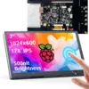 WINGCOOL 7 Inch Mini Touchscreen Monitor Tiny Industrial Grade Small HDMI/USB Portable Display, 1024×600,Responsive Smooth Touch, Built-In Buzzer Compatible With Desktop Pc Windows10/11/Android/Linux