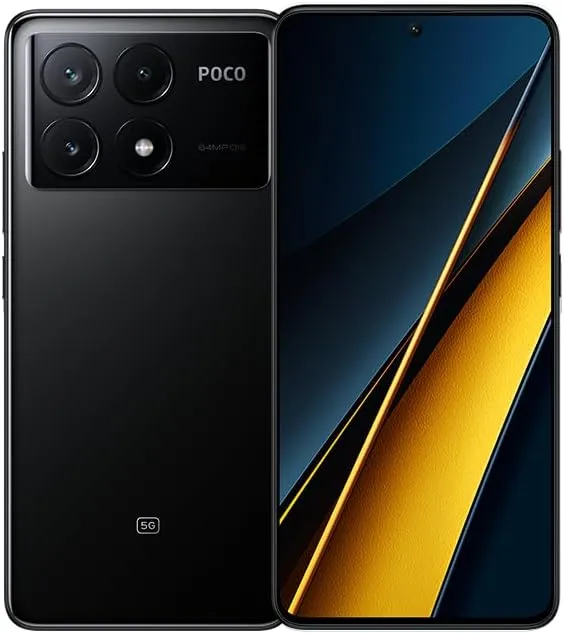 Xiaomi Poco X6 PRO 5G + 4G LTE Global Unlocked (512GB + 12GB) GSM 6.67" 64MP Triple Camera (Tmobile Mint Tello Global) + (Car Fast Car Dual Charger Bundle) (Black)