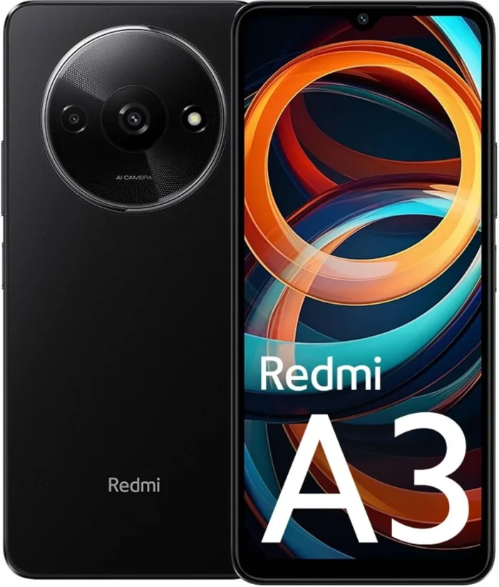 Xiaomi Redmi A3 4G Lte (Tmobile Tello & Global) 64GB + 3GB Global ROM Unlocked 6.71 8MP Dual Camera (Midnight Black)